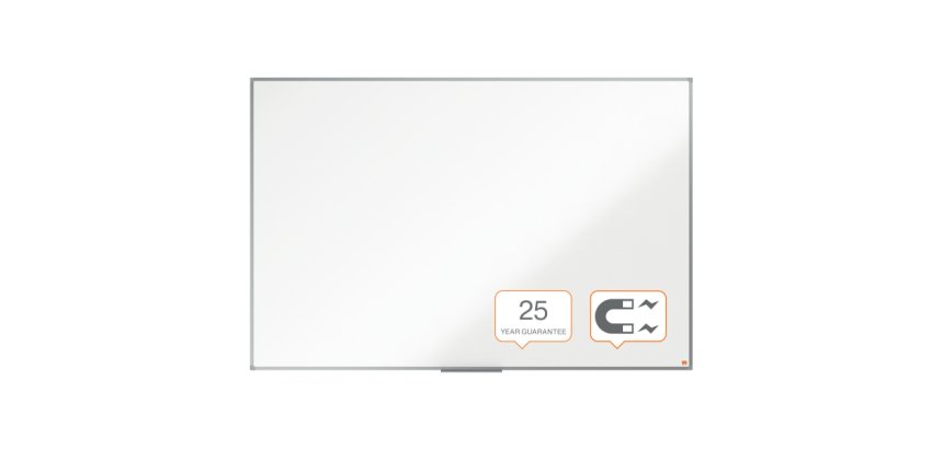 Pizarra NOBO Essence acero vitrificado 1800X1200mm, blanco
