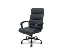 Sillón de oficina Opti545 similpiel negro base metálica negra