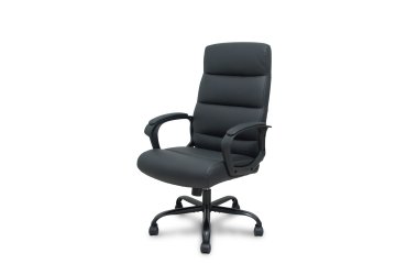 Sillón de oficina Opti545 similpiel negro base metálica negra