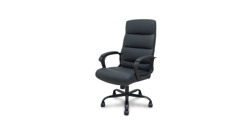 Sillón de oficina Opti545 similpiel negro base metálica negra