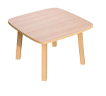Table basse Woody H.40 x L.60 x P.60 cm plateau hêtre piètement bois massif