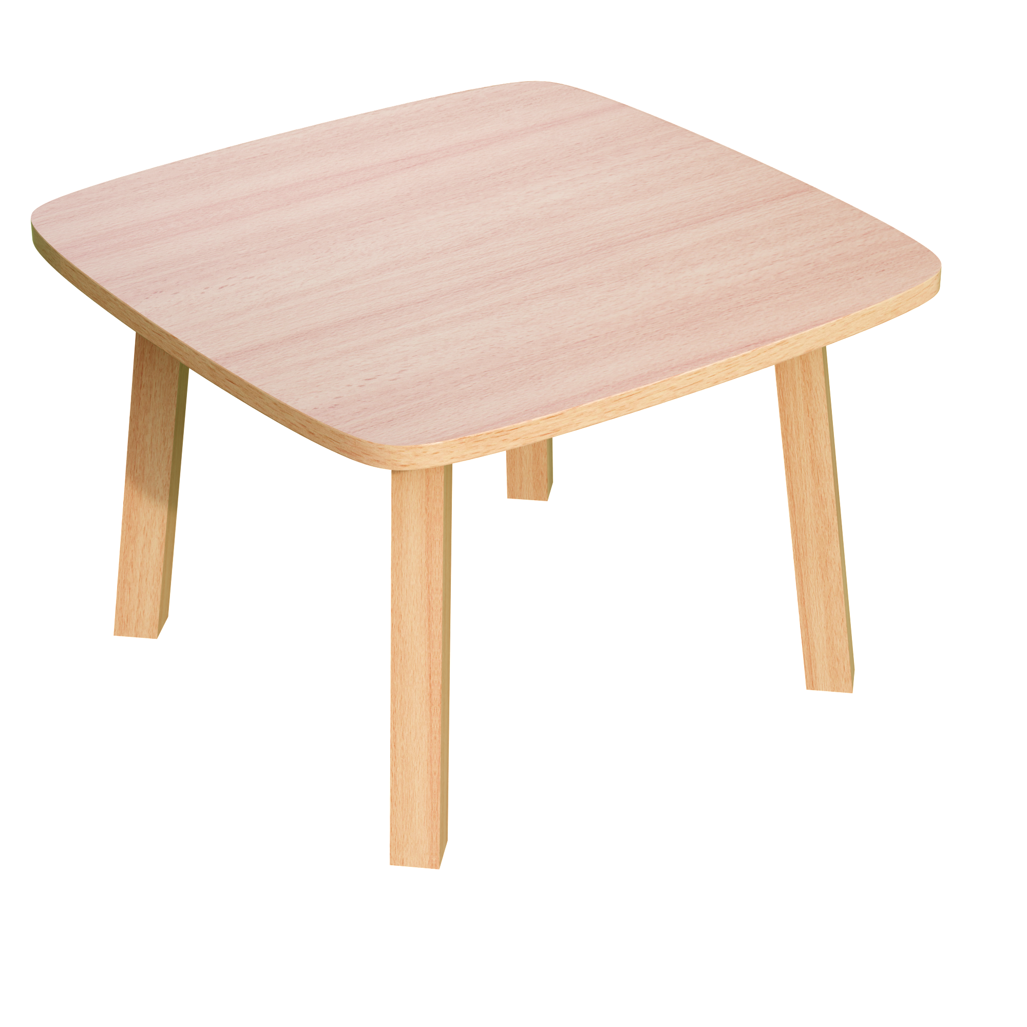 Table basse Woody H.40 x L.60 x P.60 cm piètement bois massif