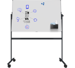 Tableau blanc rotatif laqué UNITE 100x150cm - Legamaster