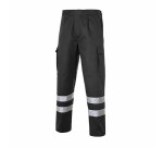 Pantalón multibolsillos 100% algodón con 2 bandas reflectantes