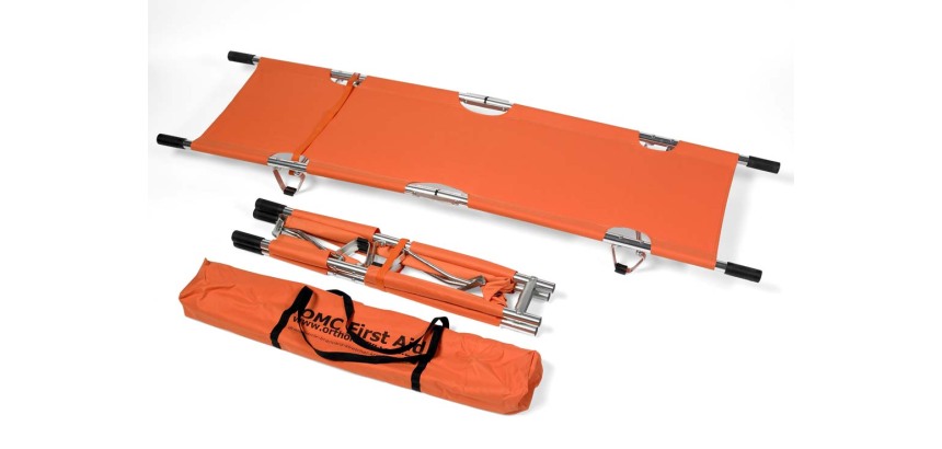 Brancard Orange pliable en longueur et largeur - toile plastifiée