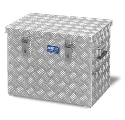 Coffre de chantier en aluminium avec coins et bords soudés capacité de 70L