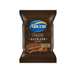 Alfajor Dulce de leche negro Arcor 50 g - Estuche de 18 unidades