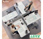 Bureau assis-debout électrique 140 x 80cm blanc - Leitz