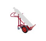 Diable porte-bouteille avec béquille acier 250 kg bavette fixe profondeur 280 mm roue pneumatique