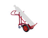 Diable porte-bouteille avec béquille acier 250 kg bavette fixe profondeur 280 mm roue pneumatique