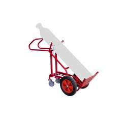 Diable porte-bouteille avec béquille acier 250 kg bavette fixe profondeur 280 mm roue pneumatique
