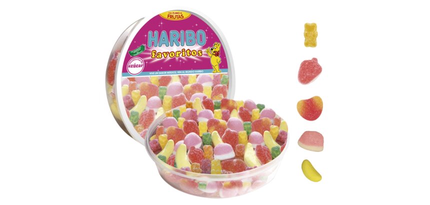 Gominolas Haribo Favoritos Azúcar - Tapper 500 g