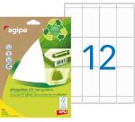 Etiquettes adresses multi-usages recyclées 56 x 34 mm Agipa - Pochette de 168