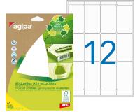 Etiquettes adresses multi-usages recyclées 56 x 34 mm Agipa - Pochette de 168