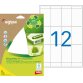 Etiquette adresse multi-usage recyclée 56 x 34 mm Agipa - Pochette de 168