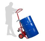 Diable porte-fût  avec béquille 350 kg 750 x 500 x 1290 mm roue caoutchouc
