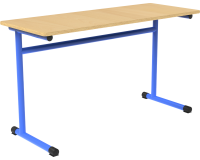 Table école Fabiano biplace L 130cm - Taille T4 pour primaire (P1/P2)
