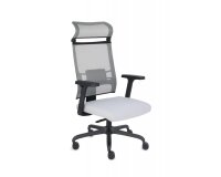 Chaise de bureau ergonomique ERGOFIX, en tissu et maille, avec accoudoirs 3D et appui-tête