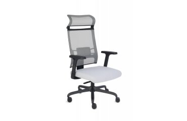 Chaise de bureau ergonomique ERGOFIX, en tissu et maille, avec accoudoirs 3D et appui-tête
