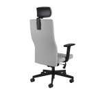Ergonomischer Bürostuhl TEAM PLUS, Stoff, mit 1D-Armlehnen und Kopfstütze, synchroner Mechanismus, schwarze Fußstützen