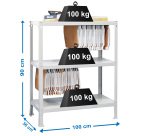 Estantería File Click Plus 3/360 blanco Simón Rack An 100 x Alt 90 x Fon 36 cm