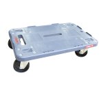 Plateau roulant polypropylène avec rebord 500 kg 600 x 400 mm roue non tachante