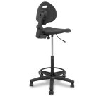 Tabouret Nargo en polyuréthane noir