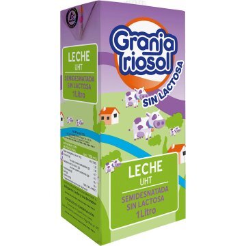 Leche Sin Lactosa Semidesnatada Granja Riosol - Brik 1l