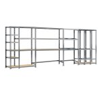 Rayonnage MODULO - Module 5 étagères - 16 plateaux