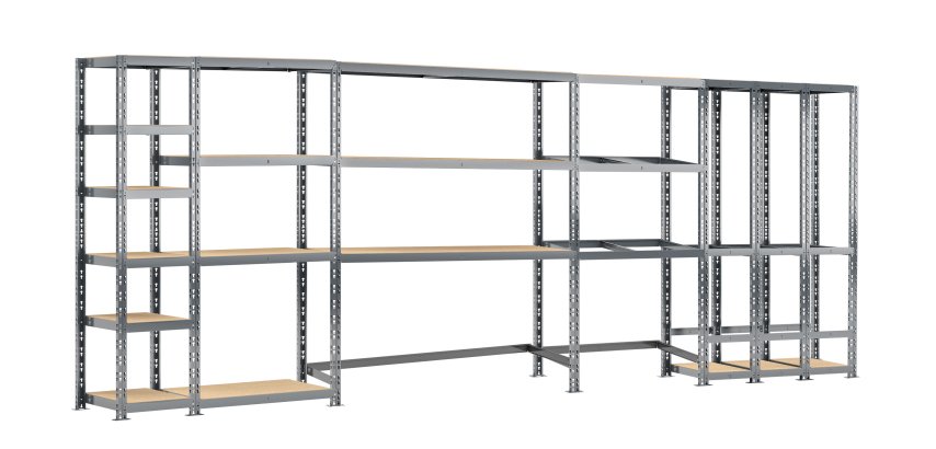 Rayonnage MODULO - Module 5 étagères - 16 plateaux