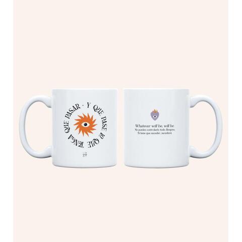 Taza "Y que pase lo que tenga que pasar" 350ml, cerámica