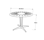 Table ronde OUDON en aluminium