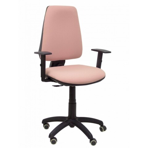 Elche CP brazos regulables ruedas parquet tapizado - Rosa palido