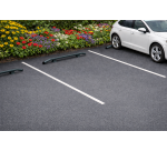 Butée de parking - Chasse roue - PMR Modèle cintré Ø 60 mm Zingué + peint gris RAL 7016