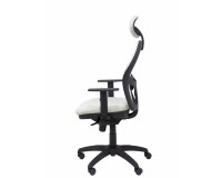 Silla Jorquera malla blanca asiento bali con cabecero fijo
 - Gris claro