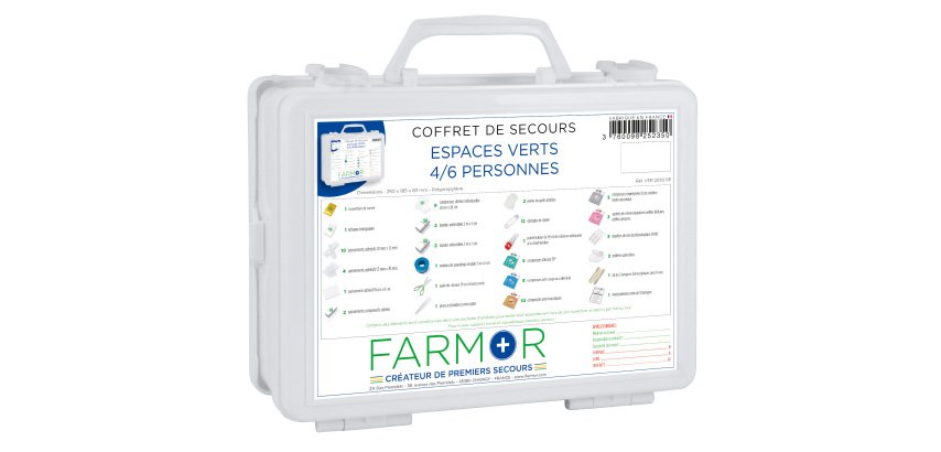 Coffret de secours Espaces verts 4/6 personnes