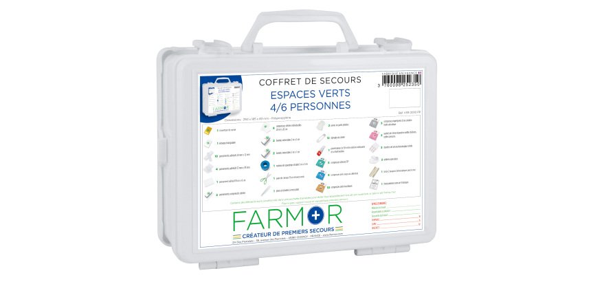 Coffret de secours Espaces verts 4/6 personnes