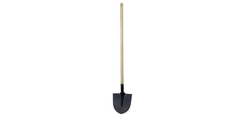 Pelle ronde col de cygne 27 cm avec manche en bois FSC® 100 %