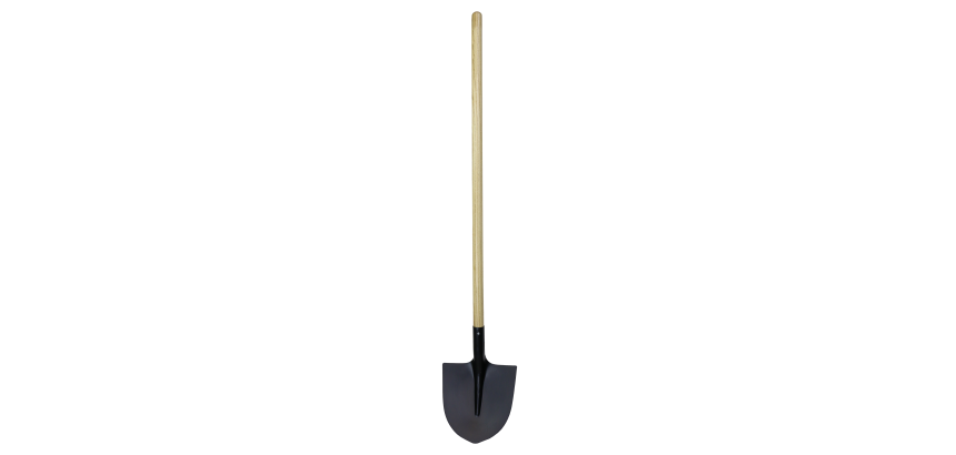 Pelle ronde col de cygne 27 cm avec manche en bois FSC® 100 %