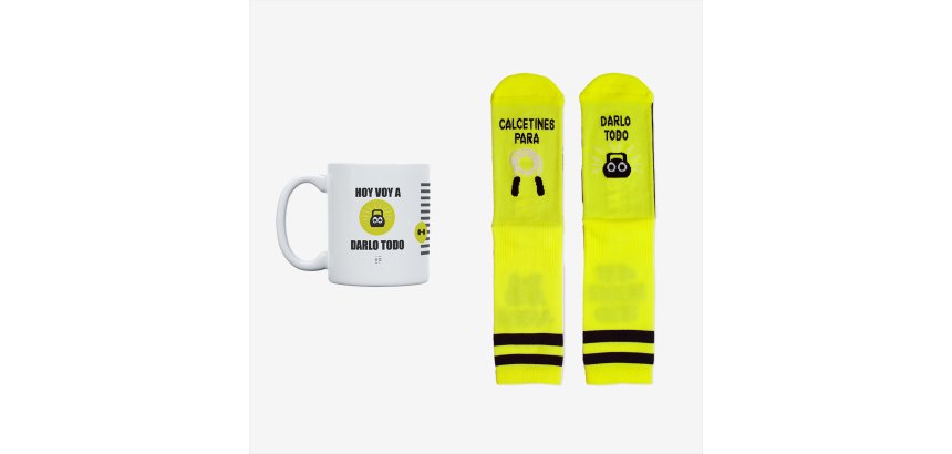 Kit Taza + Calcetines "Calcetines para darlo todo" talla 42-46