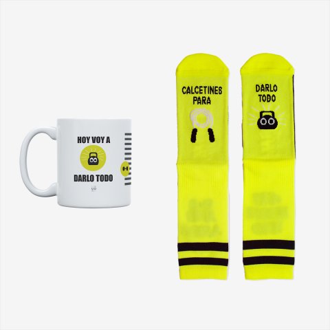 Kit Taza + Calcetines "Calcetines para darlo todo" talla 42-46
