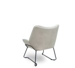 FORÖL - Modelo Opti526- Módulo de espera de una plaza - Tapizado en tela color beige. Estructura de hierro en color negro.