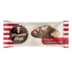 Croissant bañado en chocolate Mamma Miga - Paquete de 15 unidades