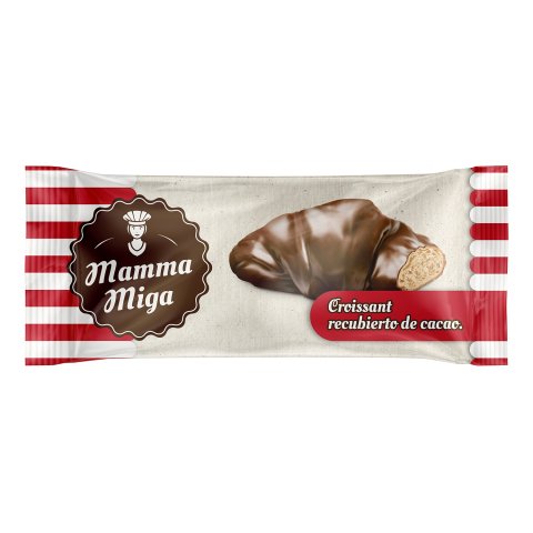 Croissant bañado en chocolate Mamma Miga - Paquete de 15 unidades