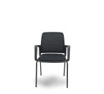 Sillas Opti519 respaldo malla negra asiento tela negra - Pack de 4