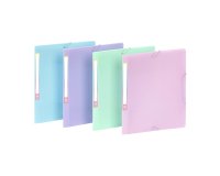 Chemise à élastiques 3 rabats - 17 x 22 cm - RAINBOW PASTEL VIQUEL  - Coloris assortis