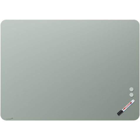 Tableau en verre mat 90x120cm - Sage Green - Coin Arrondi - Legamaster