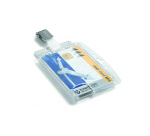 Porte-badge pour 2 cartes de sécurité avec clip - Boîte de 25