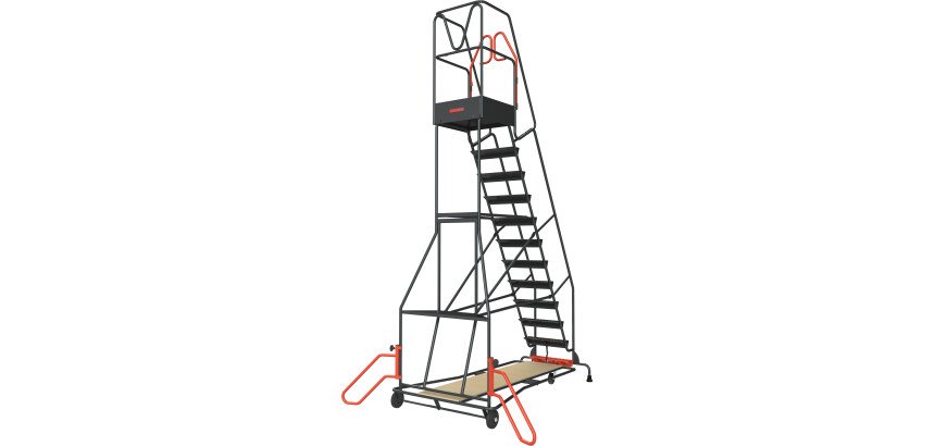 Escabeau à immobilisation automatique 12 marches 150 kg
