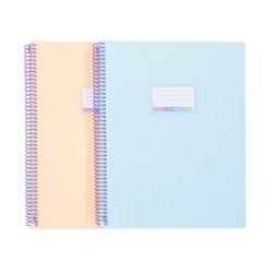 Protège-documents personnalisable à spirales 30 pochettes - 60 Vues - A4 - RAINBOW PASTEL VIQUEL  - Coloris assortis